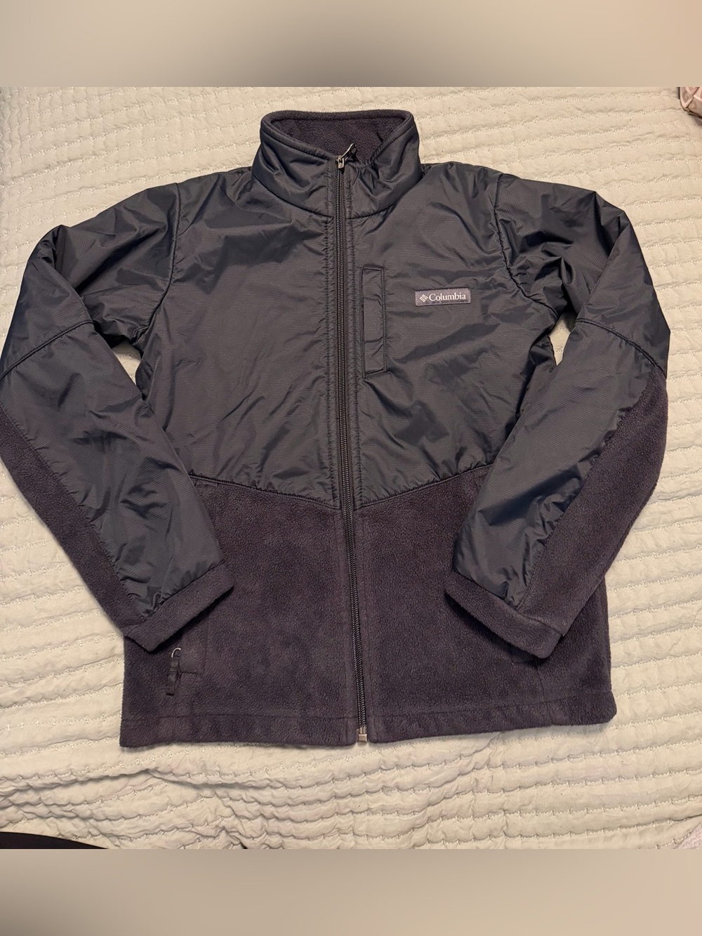 Columbia Kids Black Hybrid Puffer & Fleece Jacket